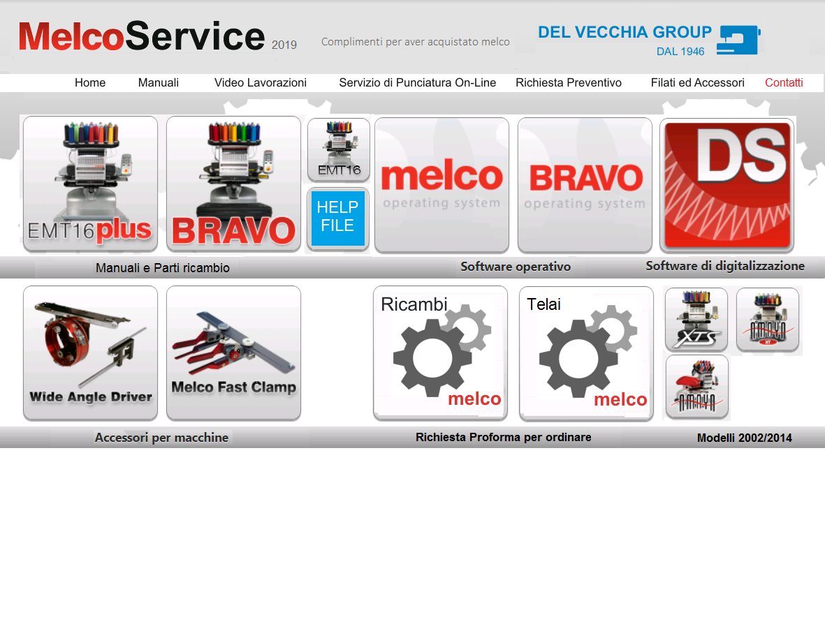 melco manuali e cataloghi